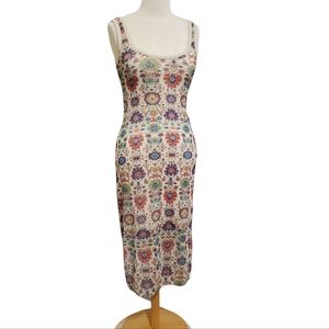 Weston Mesh Tank Floral Summer Dress Small